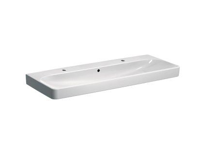 Geberit Umývadlo Geberit Smyle Square: 120x48cm, Otvor pre batériu=Vľavo a vpravo, Prepad=Viditeľné, Biela 500.253.01.1