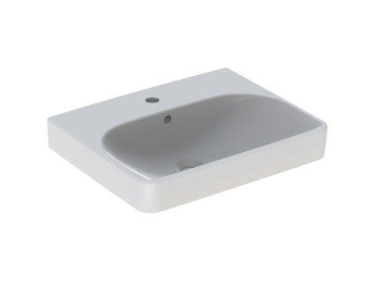 Geberit Umývadlo Geberit Smyle Square: 55x44cm, Otvor pre batériu=V strede, Prepad=Viditeľné, Biela 500.259.01.1