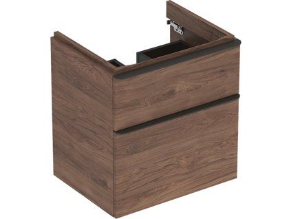 Geberit Skrinka Geberit pod umývadlo Smyle Square, s dvomi zásuvkami: 58.4x61.7x47cm, Orech hickory 500.352.JR.1