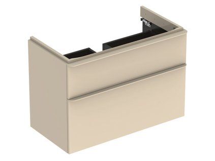 Geberit Skrinka Geberit pod umývadlo Smyle Square, s dvomi zásuvkami: 88.4x61.7x47cm, Pieskovosivá 500.354.JL.1