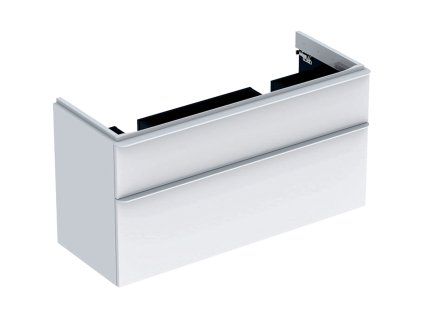 Geberit Skrinka pod dvojumývadlo Geberit Smyle Square, s dvomi zásuvkami: 118.4x61.7x47cm, Biela 500.356.00.1