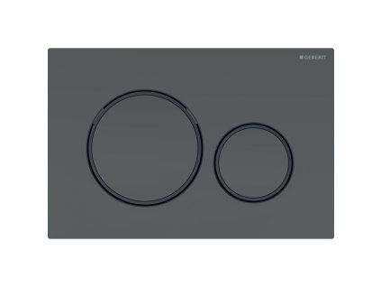 Geberit Sigma20 - Ovládacie tlačidlo MAT na 2 množstvá splachovania, matná čierna/čierna 115.882.16.1