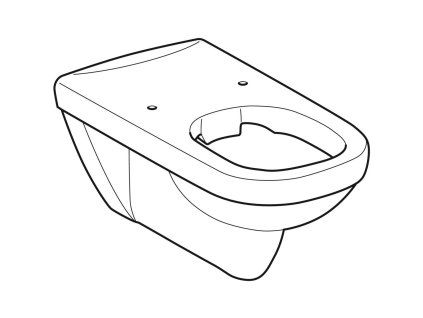 Geberit Selnova Comfort - Závesné WC Square, 700x390 mm, Rimfree, biela 500.791.01.1
