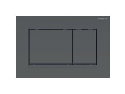 Geberit Sigma30 - Ovládacie tlačidlo MATNÉ na 2 množstvá splachovania, matná čierna/čierna 115.883.16.1
