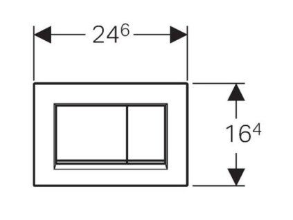 Geberit Sigma30 ovládacie tlačidlo biela/chróm lesk 115.883.KJ.1