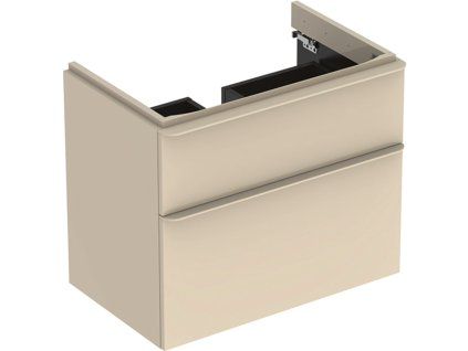 Geberit Skrinka Geberit pod umývadlo Smyle Square, s dvomi zásuvkami: 73.4x61.7x47cm, Pieskovosivá 500.353.JL.1