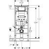 Geberit Prvok Geberit Duofix pre závesné WC, 112 cm, s podomietkovou splachovacou nádržkou Sigma 12 cm, pre odsávanie zápachu s externým ventilátorom 111.367.00.5