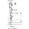 Geberit Prvok Geberit Duofix pre závesné WC, 112 cm, s podomietkovou splachovacou nádržkou Sigma 12 cm, MODEL CZ/SK 111.925.00.5