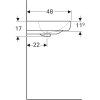Geberit Umývadlo Geberit Smyle: 70x48cm, Otvor pre batériu=V strede, Prepad=Viditeľné, Biela 500.248.01.1