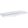 Geberit Umývadlo Geberit Acanto: 120x48cm, Otvor pre batériu=Vľavo a vpravo, Prepad=Viditeľné, Biela / KeraTect 501.880.00.2