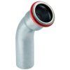 Geberit Koleno Geberit Mapress uhlíková oceľ so zásuvným koncom (modré FKM): 45°, d=76.1mm 51251