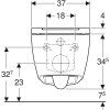 Geberit ONE - Závesné WC s doskou softclose, TurboFlush, KeraTect, biela 500.201.01.1