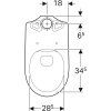 Geberit Selnova - WC kombi misa, zadný odpad, 665x356 mm, Rimfree, biela 500.283.01.1