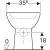 Geberit Selnova - WC kombi misa, zadný odpad, 665x356 mm, Rimfree, biela 500.283.01.1