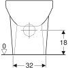 Geberit Selnova Square - WC kombi misa, vario odpad, 680x350 mm, Rimfree, biela 500.489.01.1
