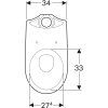Geberit Selnova - WC kombi misa, spodný odpad, 665x356 mm, biela 500.151.01.1
