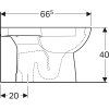 Geberit Selnova - WC kombi misa, spodný odpad, 665x356 mm, biela 500.151.01.1