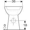 Geberit Selnova Comfort - WC kombi misa, zadný odpad, 670x360 mm, biela 500.284.01.1