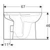 Geberit Selnova Comfort - WC kombi misa, zadný odpad, 670x360 mm, biela 500.284.01.1