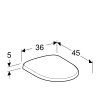 Geberit Selnova - WC sedadlo, duroplast, biela 500.330.01.1