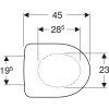 Geberit Selnova - WC sedadlo, duroplast, biela 500.330.01.1