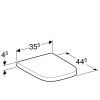Geberit Selnova Square - WC sedadlo, duroplast, Softclose, biela 501.556.01.1