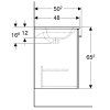 Geberit Selnova Square - Umývadlová skrinka 635x788x480 mm, s umývadlom, 2 dvierka, lávová mat 501.257.00.1