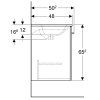 Geberit Selnova Square - Umývadlová skrinka 635x988x480 mm, s umývadlom, 2 dvierka, lesklá biela 501.260.00.1