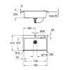 Grohe Drezy - Kompozitný drez K700 s automatickým odtokom, 780x510 mm, granitová sivá 31652AT0