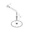 Grohe Rainshower Cosmopolitan - Hlavová sprcha 310, sprchové rameno 380 mm, 1 prúd, kefovaný tmavý grafit 26066AL0