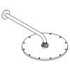 Grohe Rainshower Cosmopolitan - Hlavová sprcha 310, sprchové rameno 380 mm, 1 prúd, kefovaný tmavý grafit 26066AL0