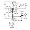 Grohe Essence - Páková umývadlová batéria M, kefovaný tmavý grafit 23462AL1