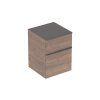 Geberit Bočná skrinka Geberit Smyle Square s dvomi zásuvkami: 45x60x47cm, Orech hickory 500.357.JR.1