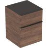 Geberit Bočná skrinka Geberit Smyle Square s dvomi zásuvkami: 45x60x47cm, Orech hickory 500.357.JR.1