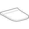 Geberit Smyle Square - WC sedadlo, úzky dizajn 500.687.01.1