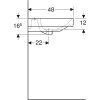Geberit Smyle Square - Dvojumývadlo 500.223.01.1