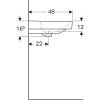 Geberit Smyle Square - Umývadlo 500.250.01.1