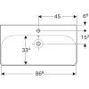 Geberit Smyle Square - Umývadlo 500.251.01.1