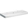 Geberit Umývadlo Geberit Smyle Square: 120x48cm, Otvor pre batériu=Vľavo a vpravo, Prepad=Viditeľné, Biela 500.253.01.1
