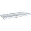 Geberit Umývadlo Geberit Acanto: 120x48cm, Otvor pre batériu=Vľavo a vpravo, Prepad=Viditeľné, Biela 501.880.00.1