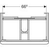 Geberit Smyle Square - Skrinka pod umývadlo, s dvomi zásuvkami 500.353.00.1
