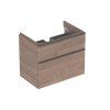 Geberit Skrinka Geberit pod umývadlo Smyle Square, s dvomi zásuvkami: 73.4x61.7x47cm, Orech hickory 500.353.JR.1