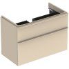 Geberit Skrinka Geberit pod umývadlo Smyle Square, s dvomi zásuvkami: 88.4x61.7x47cm, Pieskovosivá 500.354.JL.1