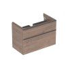 Geberit Skrinka Geberit pod umývadlo Smyle Square, s dvomi zásuvkami: 88.4x61.7x47cm, Orech hickory 500.354.JR.1