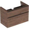 Geberit Skrinka Geberit pod umývadlo Smyle Square, s dvomi zásuvkami: 88.4x61.7x47cm, Orech hickory 500.354.JR.1