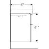 Geberit Smyle Square - Skrinka pod umývadlo, s dvomi zásuvkami 500.355.JR.1