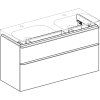 Geberit Skrinka pod dvojumývadlo Geberit Smyle Square, s dvomi zásuvkami: 118.4x61.7x47cm, Láva 500.356.JK.1