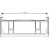 Geberit Skrinka pod dvojumývadlo Geberit Smyle Square, s dvomi zásuvkami: 118.4x61.7x47cm, Láva 500.356.JK.1