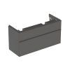 Geberit Skrinka pod dvojumývadlo Geberit Smyle Square, s dvomi zásuvkami: 118.4x61.7x47cm, Láva 500.356.JK.1