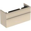 Geberit Skrinka pod dvojumývadlo Geberit Smyle Square, s dvomi zásuvkami: 118.4x61.7x47cm, Pieskovosivá 500.356.JL.1